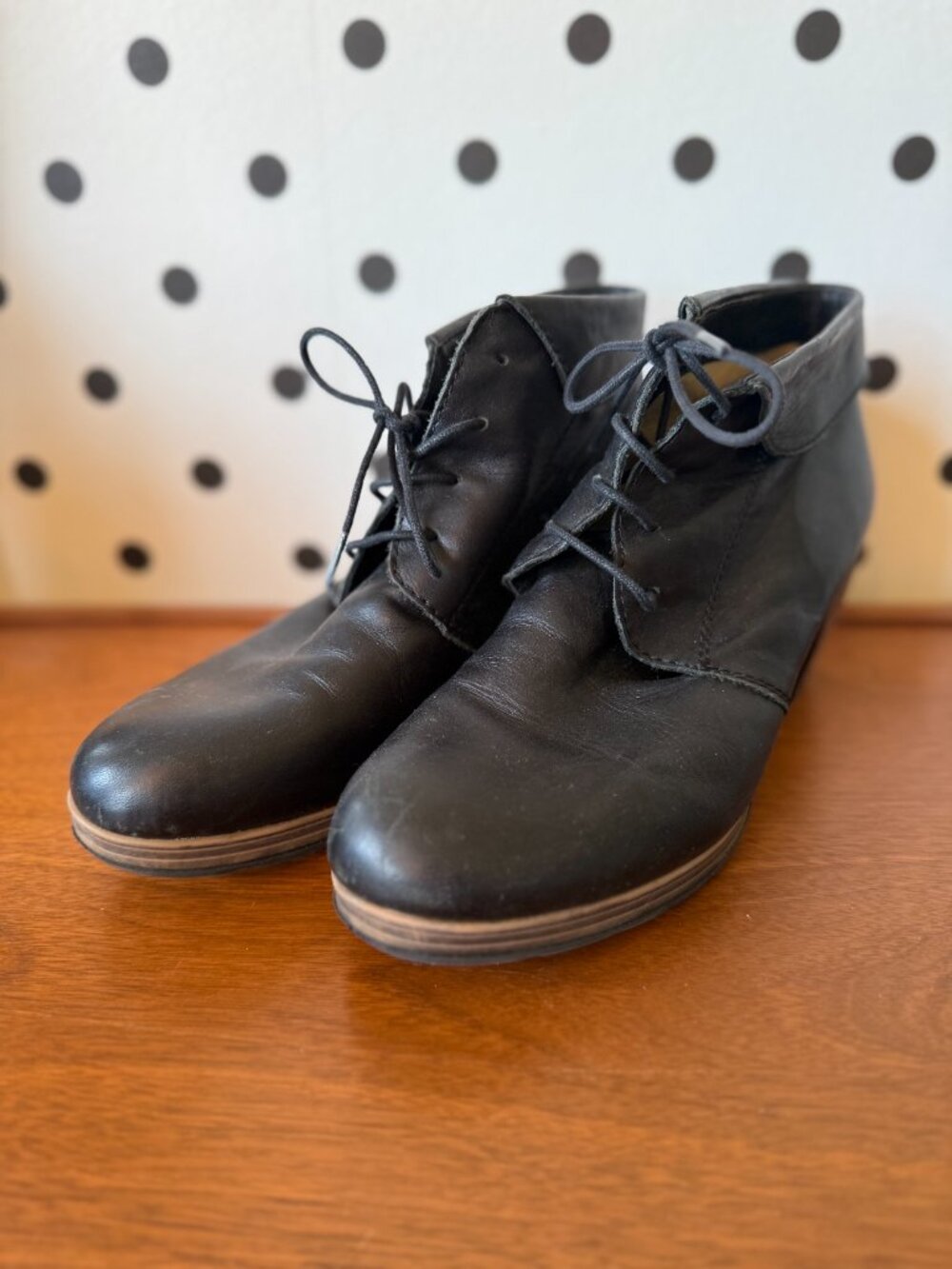 Wolky Black Leather Booties Ankle Boots Comfort Style Women’s Size 40 - Picture 2 of 6